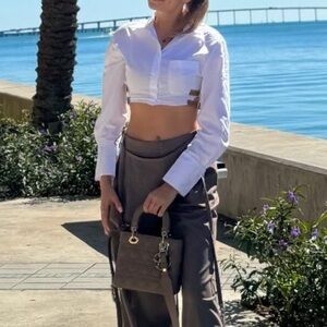 Zara Cropped Shirt XS